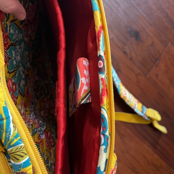Vera Bradley Provencal Yellow Floral Paisley Backpack - Picture 5 of 10